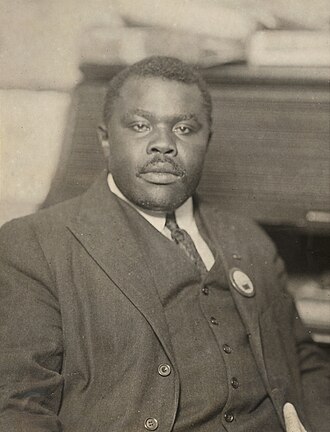 Portrait or historical depiction of Marcus Garvey