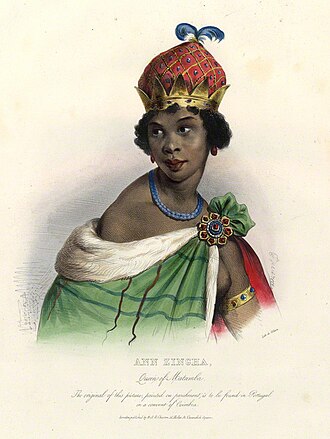 Portrait or historical depiction of Queen Nzinga